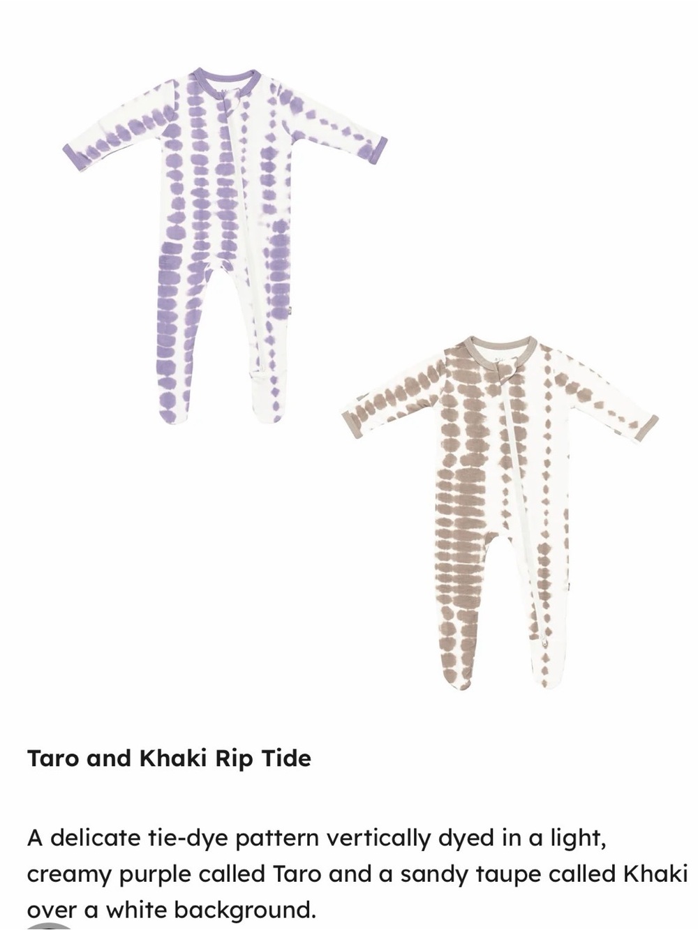 (SET OF 2) KYTE Baby 2.5 TOG (M) - “Porcelin” and “Taro Riptide” RETIRED prints - Picture 4 of 4